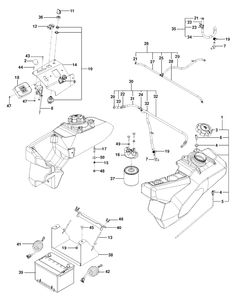 Ignition System Diagram and Parts List for PZ29DCE (966616701)(2012-02) Husqvarna Lawn Mower