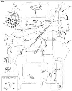 Electrical Diagram and Parts List for 2042LS (96043006200)(2008-11) Husqvarna Lawn Mower
