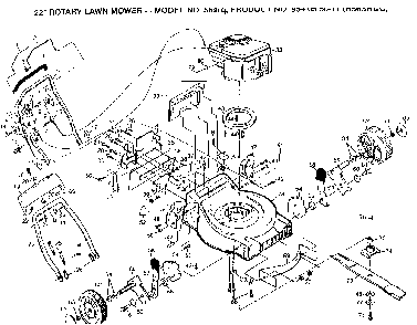 Repair Parts Diagram and Parts List for 56SRQ (H56SRQC, 954055011)(1992-01) Husqvarna Lawn Mower