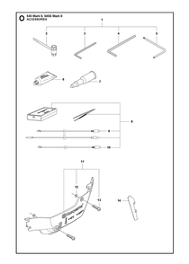 Accessories Diagram and Parts List for 545GMARKII  Husqvarna Chainsaw