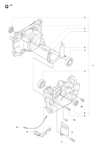 Crankcase Diagram and Parts List for 355FX 20082700001-20192999999 Husqvarna Brush Cutter