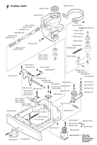 Steering Diagram and Parts List for PF18 2001-01 Husqvarna Lawn Tractor