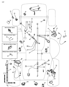 Electrical Diagram and Parts List for CTH150-TWIN 2010-01 Husqvarna Lawn Tractor