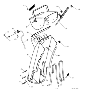 Control Panel And Discharge Chute 5 Diagram and Parts List for ST224 (97046860100)(2020-05) Husqvarna Snow Blower