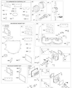 Briggs Engine Image 2 Diagram and Parts List for YTH2348 (917289570)(2010-04) Husqvarna Lawn Mower