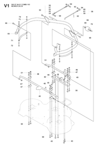 Mower Deck / Cutting Deck 4 Diagram and Parts List for R175 (965104901)(2008-06) Husqvarna Lawn Tractor