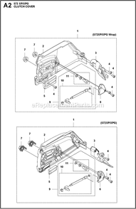 Clutch Cover Diagram and Parts List for 572XPG  Husqvarna Chainsaw