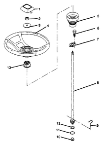 Steering Wheel Diagram and Parts List for LT112 (954000191-A)(1990-11) Husqvarna Lawn Tractor
