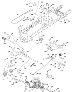 Drive Diagram and Parts List for YTH2348 (917289570)(2010-04) Husqvarna Lawn Mower