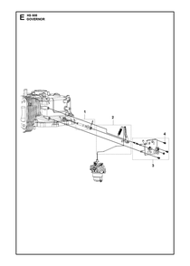 Governor Diagram and Parts List for HS608  Husqvarna Engine