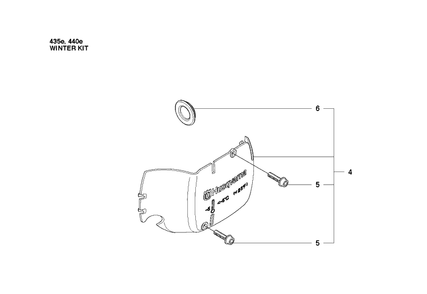 Winter Kit Diagram and Parts List for 435 20102300001-20111800000 Husqvarna Chainsaw