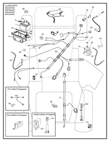 Electrical Diagram and Parts List for YTH24V48 2018 Husqvarna Lawn Tractor