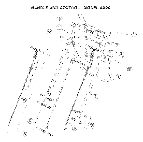 Handle And Controls Diagram and Parts List for AR25H (968981104)(2005-11) Husqvarna Dethatcher