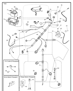 Electrical Diagram and Parts List for TS348D (96043028500)(2017-11) Husqvarna Lawn Tractor