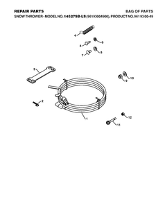 Accessories 3 Diagram and Parts List for 12527HV 2010-07 Husqvarna Snow Blower