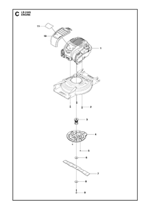 Engine Diagram and Parts List for LB253S  Husqvarna Lawn Mower