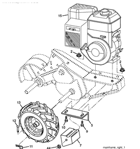 Part Location Diagram of 581576703 Husqvarna Wheel.asm.crt.rh.13x5x6.silver
