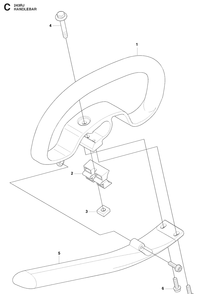 Handle Diagram and Parts List for 243RJ 20090900001-20113200000 Husqvarna Brush Cutter