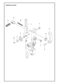 Steering Diagram and Parts List for XCITETMZ345 Z350 Husqvarna Lawn Tractor