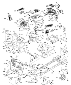 Chassis / Frame Diagram and Parts List for TC242TX (96051019900)(2020-03) Husqvarna Lawn Tractor