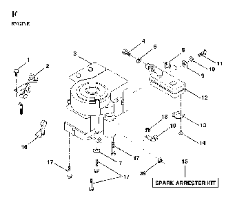 Engine And Cutting Equipment Diagram and Parts List for LT130 (HE1336D, 954820081)(1997-03) Husqvarna Lawn Tractor