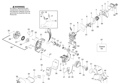 Engine Diagram and Parts List for 125E (545014388)(2009-09) Husqvarna Edger