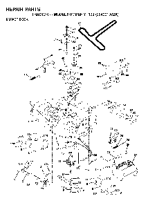 42inch Cutting Deck Diagram and Parts List for YT190 (954001982A)(1995-03) Husqvarna Lawn Tractor