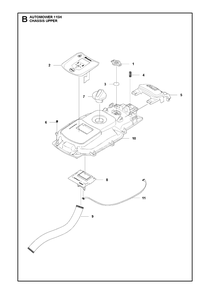 Chassis Upper Diagram and Parts List for 115H 2019-01 Husqvarna Lawn Mower
