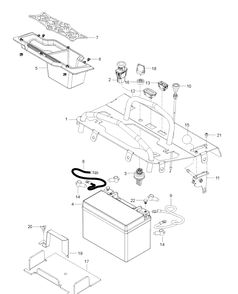Part Location Diagram of 501866202 Husqvarna Control Panel