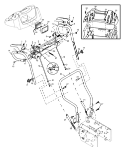 Handles Diagram and Parts List for 1130 (STE XP)(2004-07) Husqvarna Snow Blower
