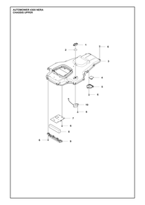 Chassis Upper Diagram and Parts List for 430XNERA  Husqvarna Lawn Mower