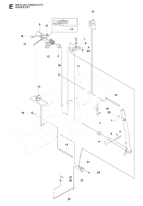 Mower Lift / Deck Lift Diagram and Parts List for R175 (965104901)(2007-01) Husqvarna Lawn Tractor