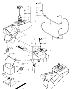 Ignition System Diagram and Parts List for 96661470200 2016-12 Husqvarna Lawn Mower