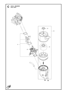 Part Location Diagram of 590638601 Husqvarna Air Cleaner