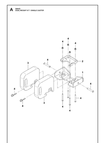 Weight Kit Diagram and Parts List for 599888101 2020-08 Husqvarna Lawn Tractor Accessories