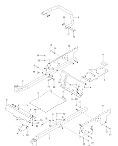 Frame Diagram and Parts List for RZ4216 (966612401)(2012-02) Husqvarna Lawn Mower