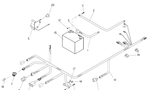 Electrical 1 Diagram and Parts List for LZ6130 (968999675)(2007-12) Husqvarna Lawn Mower