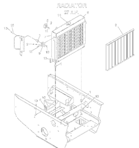 Cooling System 2 Diagram and Parts List for BZE7234D (033600000 & HIGHER)(2004-01) Husqvarna Lawn Tractor