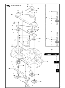 103cm Cutting Deck Diagram and Parts List for R422TSAWD (966632501)(2011-03) Husqvarna Lawn Mower
