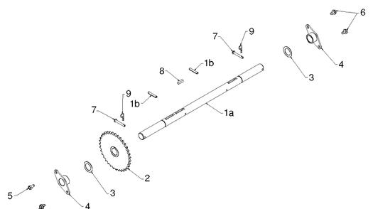 Drive 2 Diagram and Parts List for 1830HV (96193007306)(2013-08) Husqvarna Snow Blower