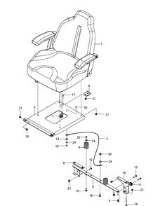 Seat Diagram and Parts List for MZ54S (96733410100)(2016-12) Husqvarna Lawn Mower