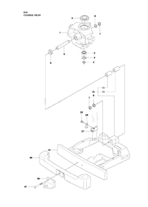 Chassis Rear 2 Diagram and Parts List for R16 (965161601)(2010-07) Husqvarna Lawn Tractor