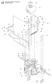 Transmission 2 Diagram and Parts List for R175 (966828501)(2008-05) Husqvarna Lawn Tractor