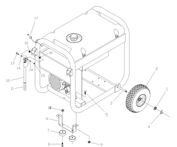 Wheel Kit Diagram and Parts List for 1935-0  Husqvarna Generator