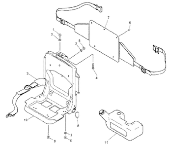 Backpack Assembly, Fuel Tank And Fuel Cap Diagram and Parts List for 155BT (WR07-8-98)(1998-10) Husqvarna Leaf Blower / Vacuum