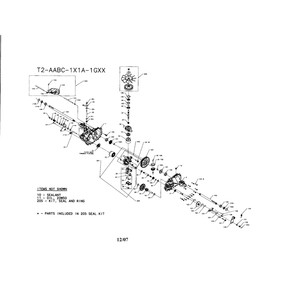 Transaxle Diagram and Parts List for 917287542  Husqvarna Lawn Tractor