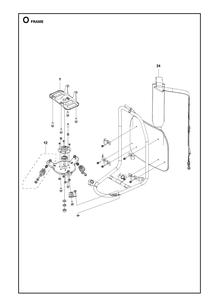 Frame Diagram and Parts List for 333RB Mark II Husqvarna Edger
