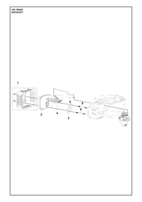 Exhaust Diagram and Parts List for HS166AP  Husqvarna Engine