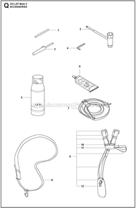 Accessories B Diagram and Parts List for 525LSTMARKII  Husqvarna Trimmer