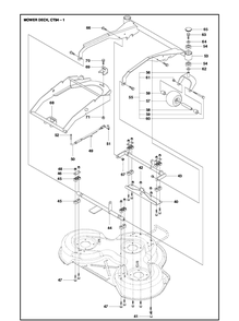94cm Cutting Deck 2 Diagram and Parts List for R418TS  Husqvarna Lawn Mower